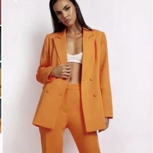 Meshki Orange Blazer & Suit Jacket